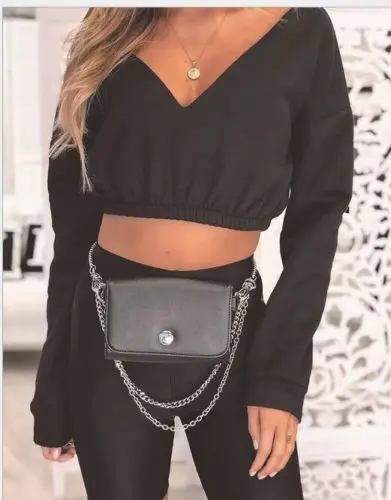 Hot Sale Fashion Casual Deep V Neck Off Shoulder Street Wear Ladies Long Sleeve Hoodies Women Sexy Crop Tops Sweatshirt