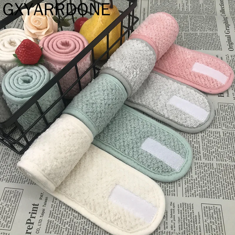 

Регулируемая широкая повязка на голову для йоги, спа, ванны, душа, макияжа, мытья лица, косметическая повязка для женщин, женские аксессуары ...