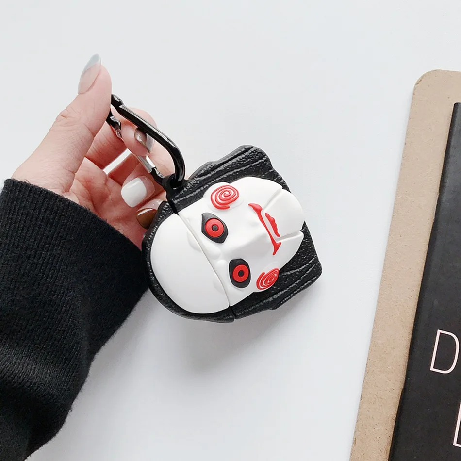 Новый 3D чехол на Хэллоуин для Airpods 1/2 силиконовый Bluetooth беспроводной Чехол