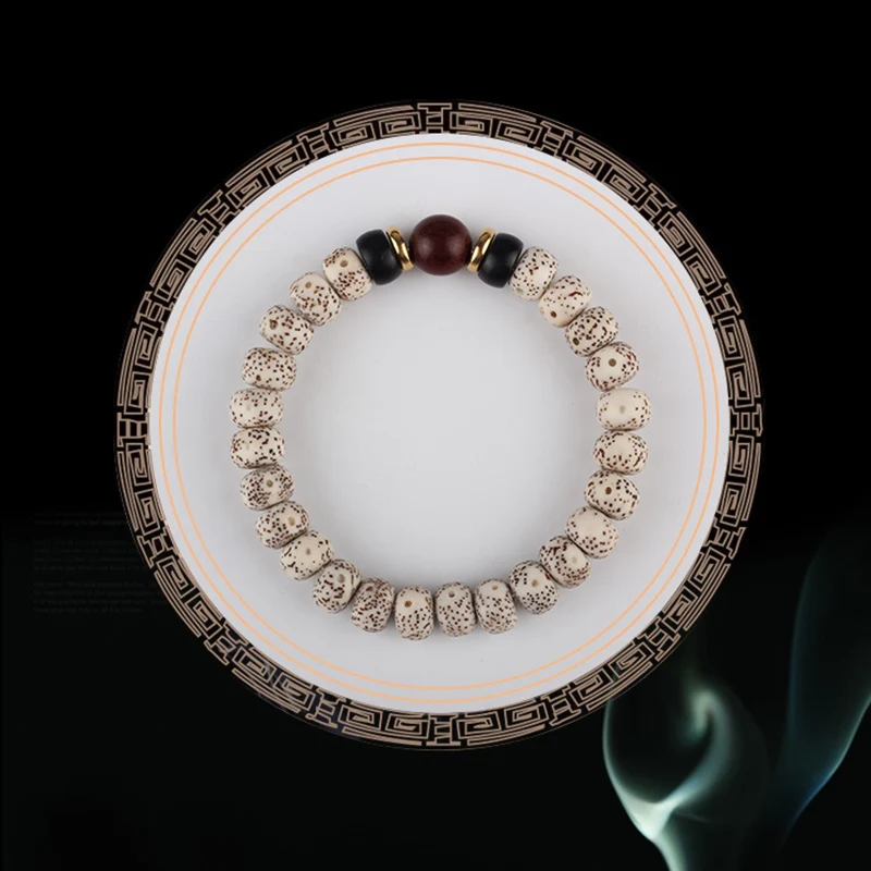 

Natural Star Moon Lotus Bodhi Seeds Prayer Boutique High Density Grinding Single Circle Buddha Beads Malas Bracelet