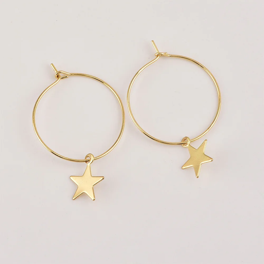 Women Bohemia Simple Large Circle Star Drop Earrings Boho Elegant Earring Jewelry 2020 Valentines Gift Fashion New | Украшения и