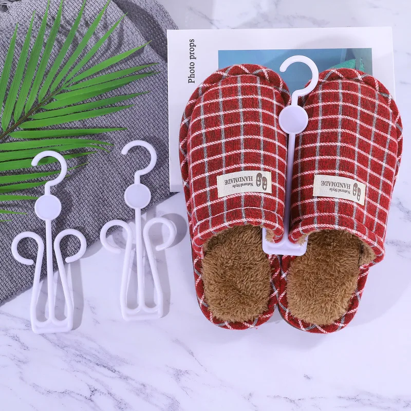 

20Pcs Slipper Hanger Wholesale Display Anti-Slip Plastic Shoe Hook In Supermarket For Shoes and Slipper Plastic Hanger