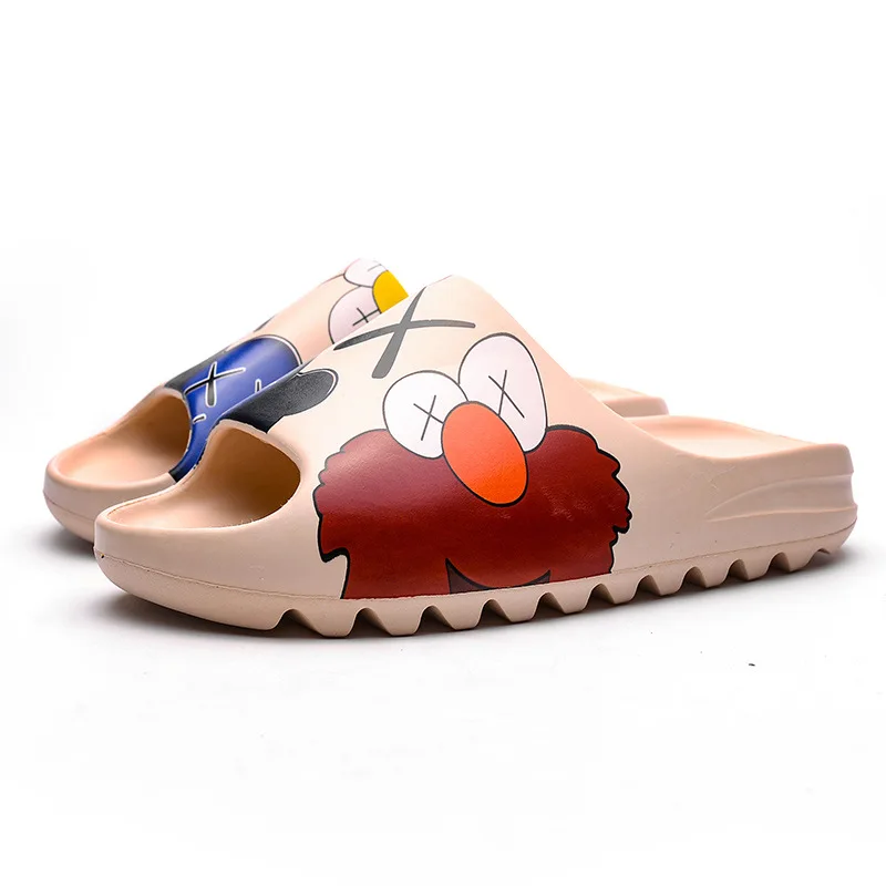 

2021 Men Shoes Designer Slippers Indoor House Slippers Graffiti Casual Beach Slipper Quality Cartoon Shoes Luxury Brand Slides