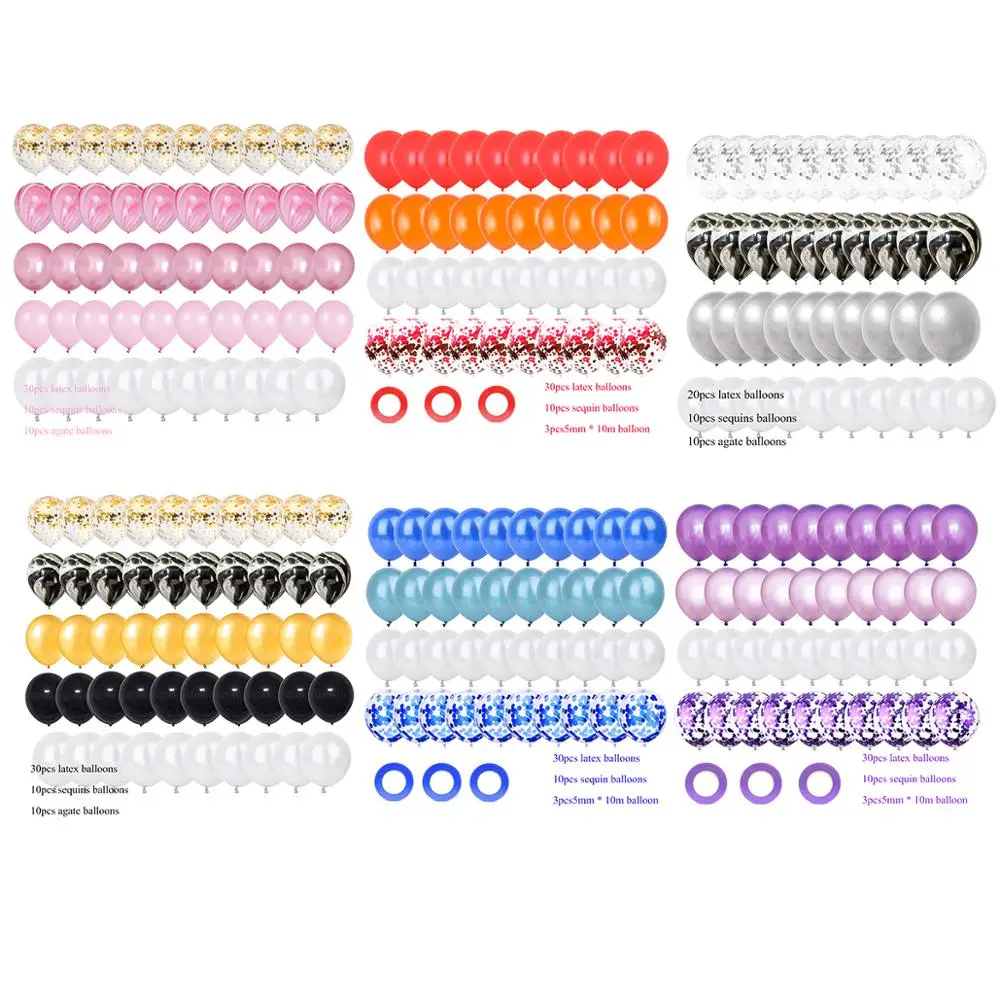 

40/50pcs 12inch Rose Gold Latex Confetti Balloons Set Wedding Happy Birthday Party Decorations Baby Shower Anniversary Supplies