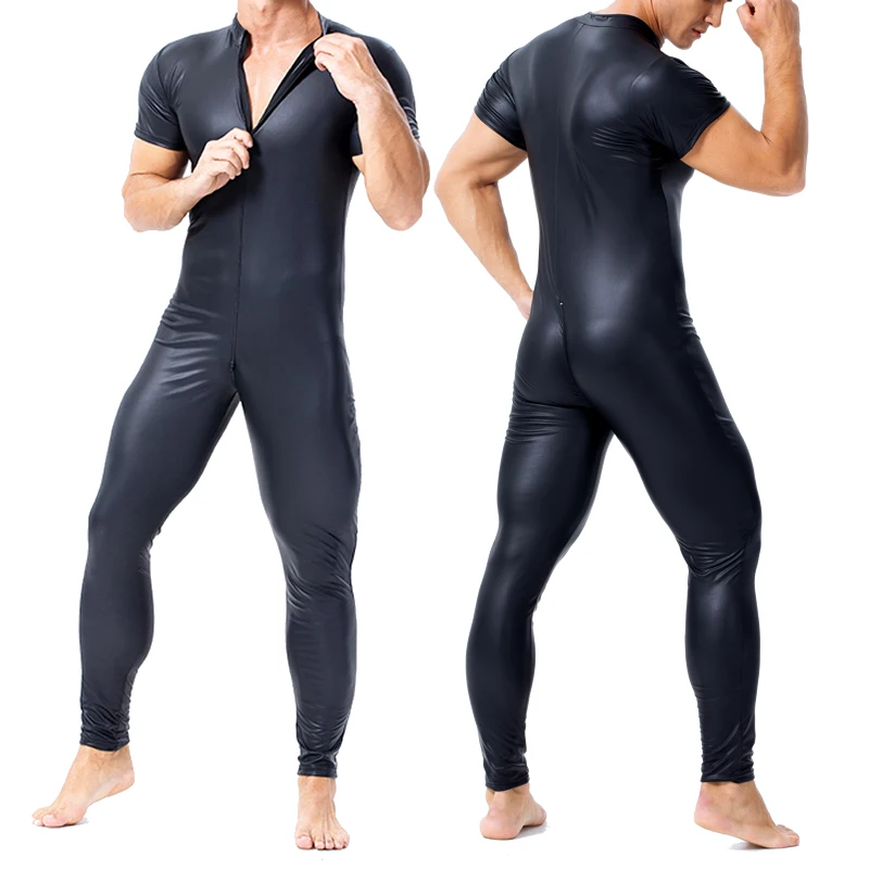 Мужские боди с брюками брюки из искусственной кожи латексные борьба джерсовой