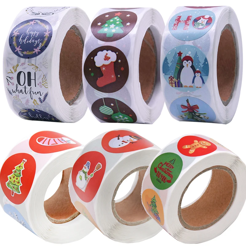 500 шт. рождественские наклейки s Рождественская елка Лось конфеты Bog герметичные