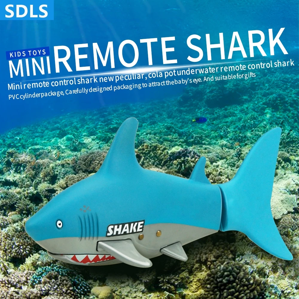 Mini RC Shark Boats Underwater Subamarine Ship Electric Speed Boat Bathing Toys Christmats Gifts New Dropshipping | Игрушки и хобби