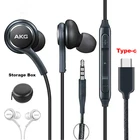 Наушники-вкладыши EO IG955 3,5 ммType c, проводная гарнитура с микрофоном для смартфона AKG Galaxy Samsung S20 note10 S10 S9 S8 S7 xiaomi vivo