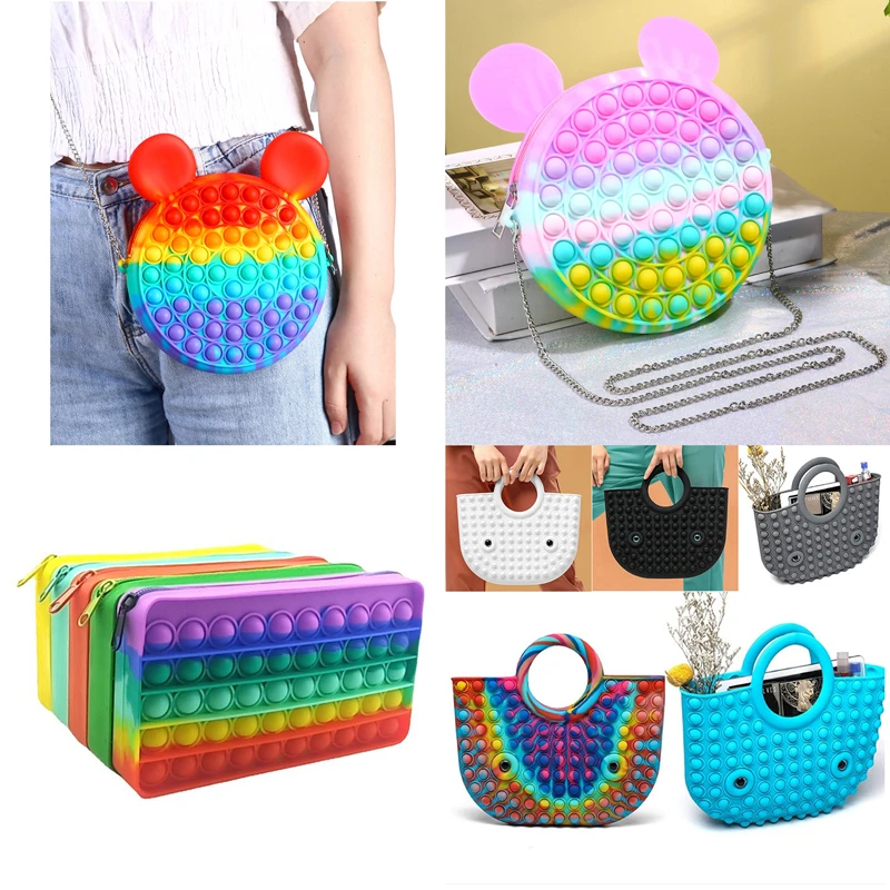 

New Pop Its Big Antistress Push Pop Bubble 20-50cm Fidget Toys Popite Luminous Large Simpl Dimmer Figet Toy Kids Tie Dye Games