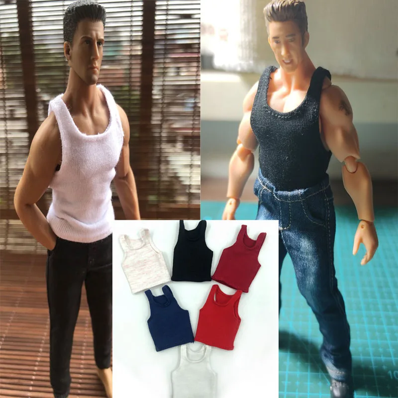 1/12 scale male body dolls clothes Cotton vest jeans multiple colors for 3A SAS Mezco 6 inches action figures model