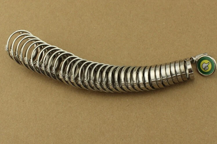 

1-33 HK Size Metal Coppering Ring Stick And Ring Sizer Set, Measure Finger Size&Ring Gauge Metal Finger Sizer Tool