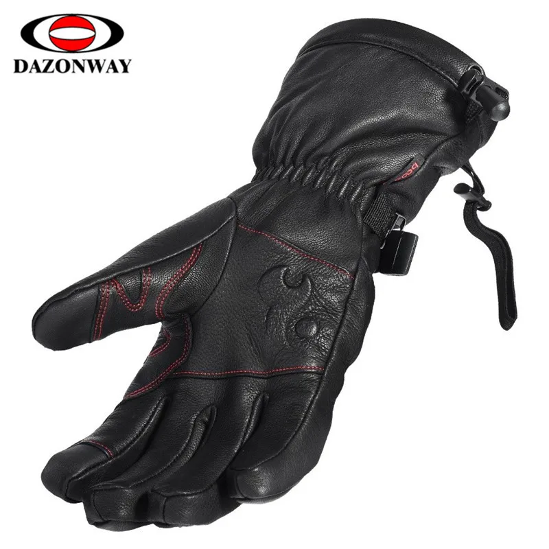 Снегоходные перчатки из натуральной кожи для мужчин и женщин удобные