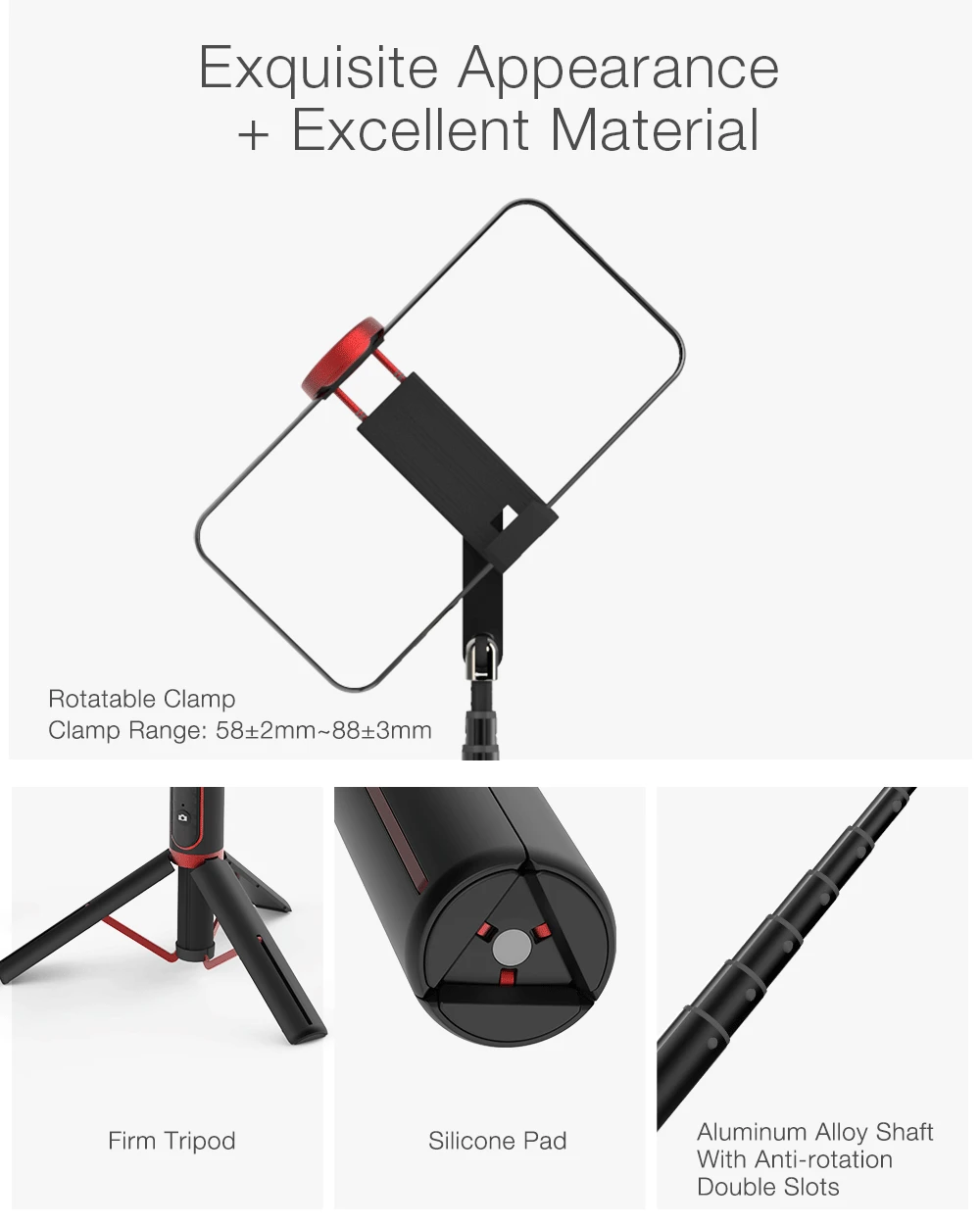 BlitzWolf BW-BS10 все в одном портативный bluetooth селфи палка Выдвижной Штатив селфи палка монопод для iPhone/Xiaomi/huawei