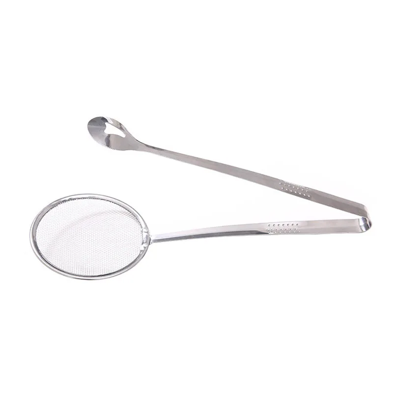 

1Pc Stainless Steel Fried Food Oil Scoop Kitchen Colander Strainer Drain Oilfolder for Kitchen Accessories Gadgets Supplies