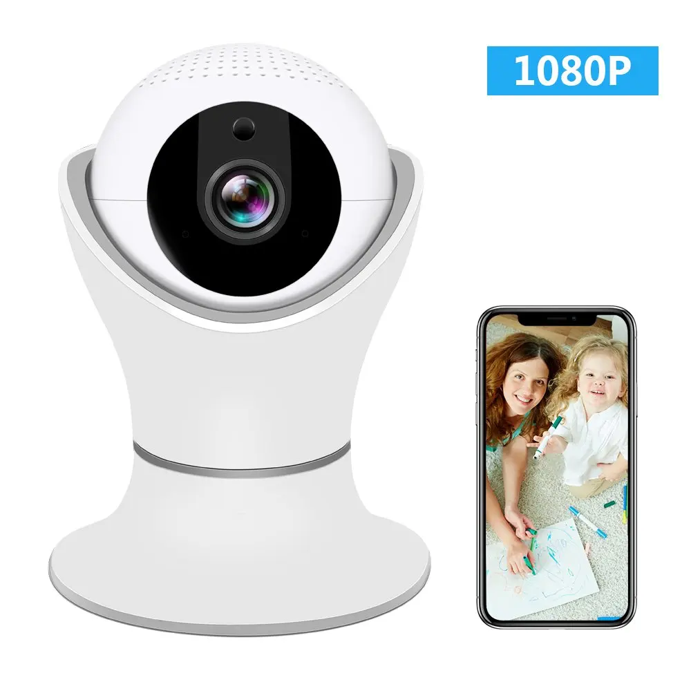 1080P беспроводная домашняя ip камера безопасности 360 ° Wifi Крытая система