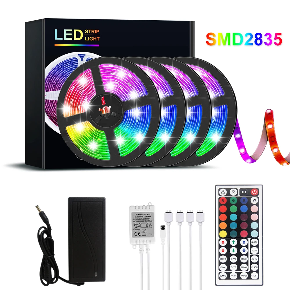 

Светодиодная лента RGB 2835 SMD для подсветки телевизора, светодиодные лампы для рабочего стола, светодиодная лента для подсветки, водонепрониц...