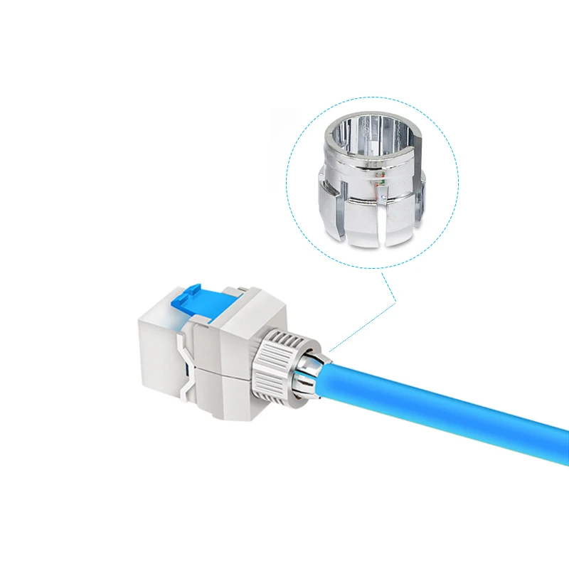 Linkwylan сетевой RJ45 Cat8 Keystone Jack модуль 40 г 2000 МГц экранированный для Cat 8 кабель лицевая