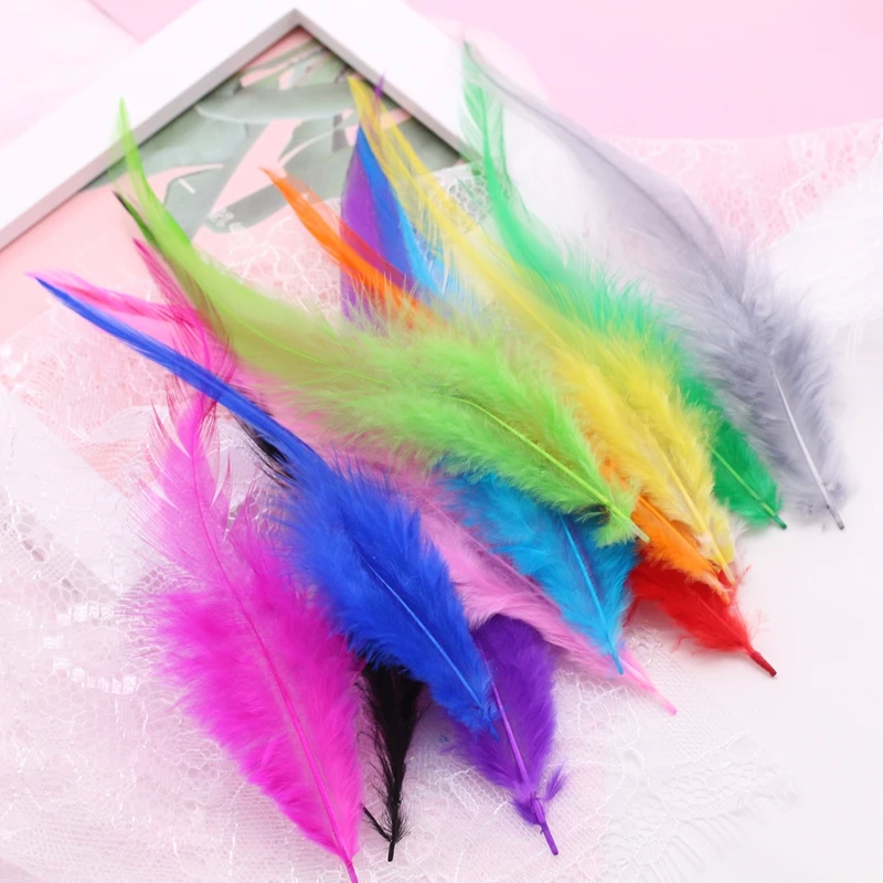 4 6 дюймов 10 15 см белое перо фазана цыпленка Marabou перья пышное свадебное платье DIY