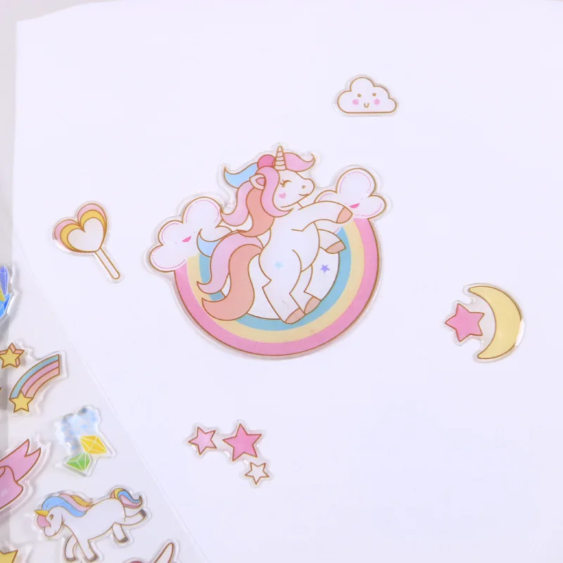 1 шт./лот Kawaii канцелярские наклейки Единорог девушка сердце декоративные