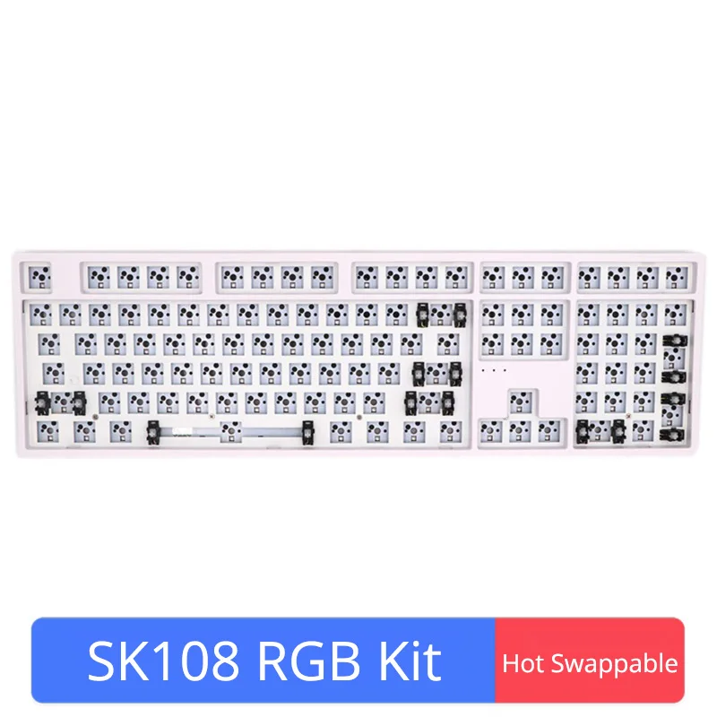 Sk108 key Mechanical Keyboard kit 100% Hot Swappable Programmable Wired Bluetooth Replaceable Space Mechanical keyboard DIY kit