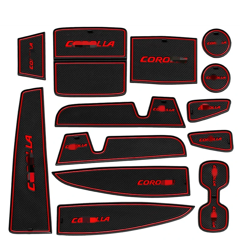 Нескользящий Резиновый коврик для чашки дверной с желобом Toyota Corolla E210 210 2019