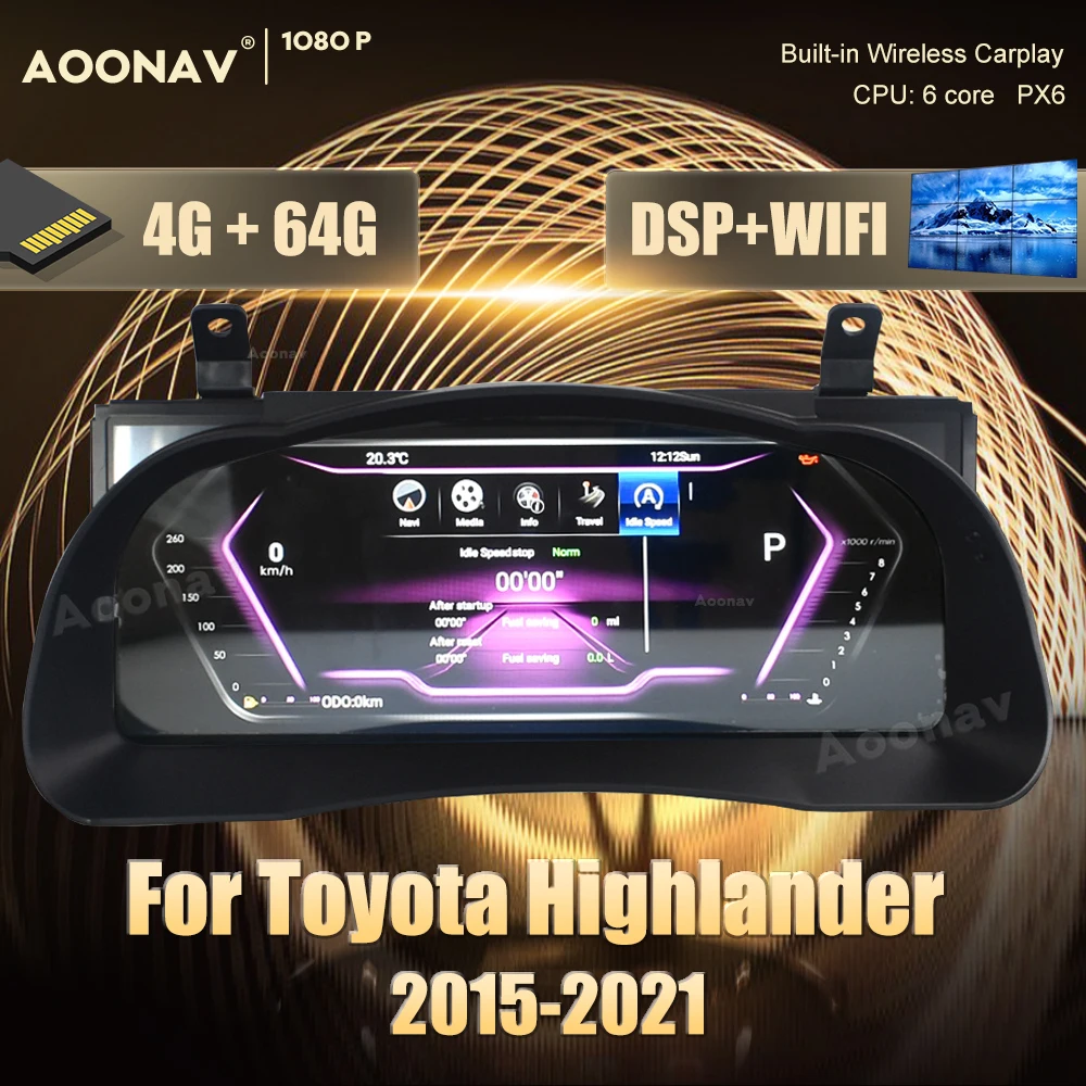 

Автомагнитола 2 din на Android с GPS, мультимедийный плеер для Toyota Highlander 2015-2021, автомобильный GPS-навигатор, DvD, стерео приемник, плеер