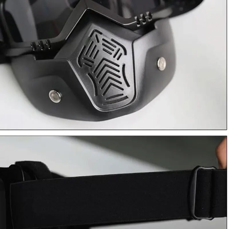 Очки для велоспорта мужчин и женщин Ретро шлем на все лицо улицы езды велосипеде