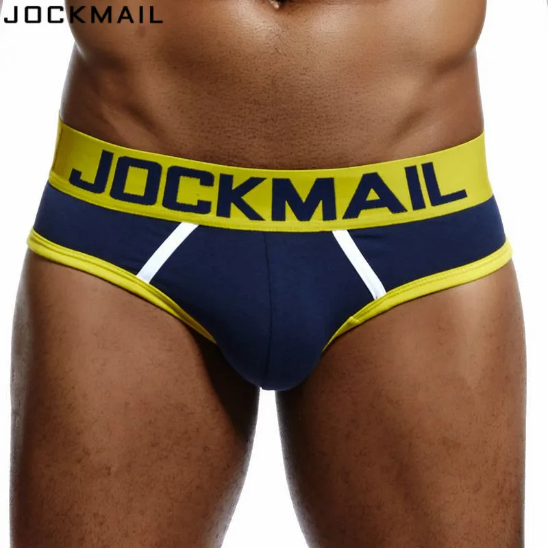JOCKMAIL Брендовые мужские брифы слипы для геев одежда сна дышащие хлопковые трусы