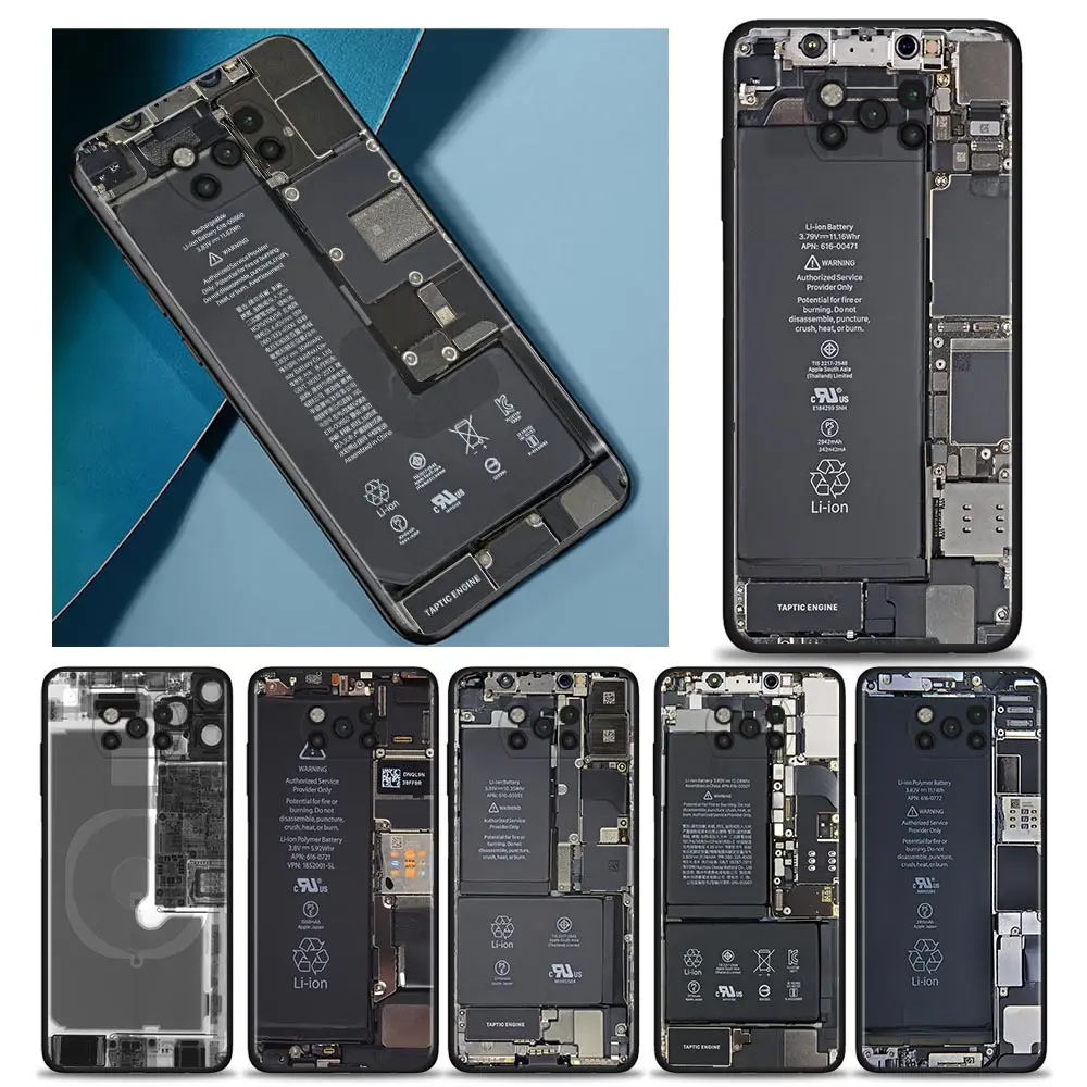 

Case For Xiaomi POCO X3 NFC X3 M3 Pro X3 F3 GT F1 Cover for Mi 11T 10T Pro 9T 11 Note 10 Lite Civi Inside motherboard Circuit