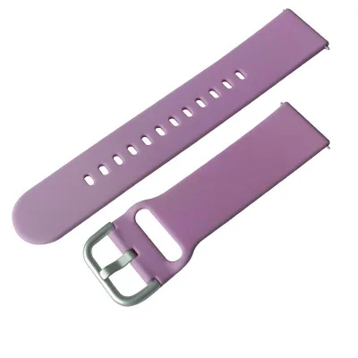 purple 20 мм силиконовые ремешки для samsung galaxy watch active pulseira полосы спортивный ремешок для galaxy watch 42 мм Замена ремешок - Цвет: purple