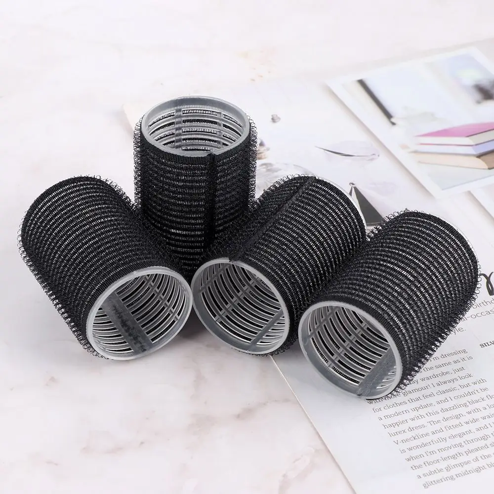 

Multi Size Black Self Grip Hair Rollers Pro Salon Hairdressing Curlers Hair Design Sticky Cling Style For DIY Hair Styling