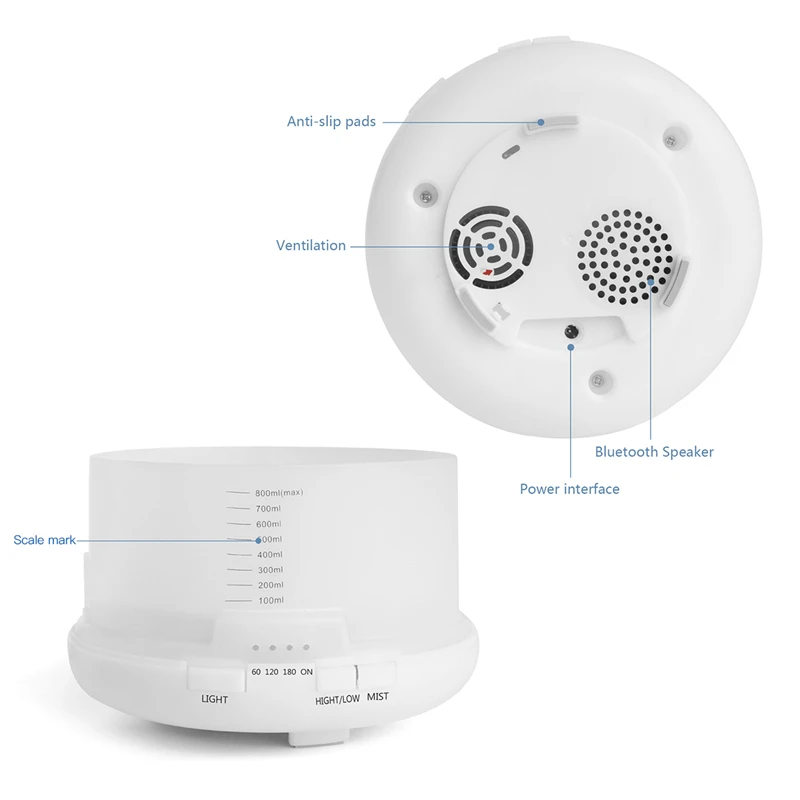 Распылитель эфирных масел ультразвуковой увлажнитель воздуха светодиодный