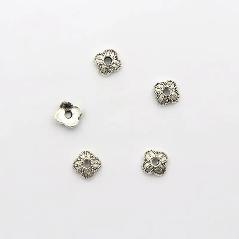 AC0033 100 шт, смешанные маленькие размеры, цветочные заглушки, бисерные колпачки, поделки, принадлежности, аксессуары для изготовления ювелирных изделий, браслет, ожерелье - Цвет: AC0033