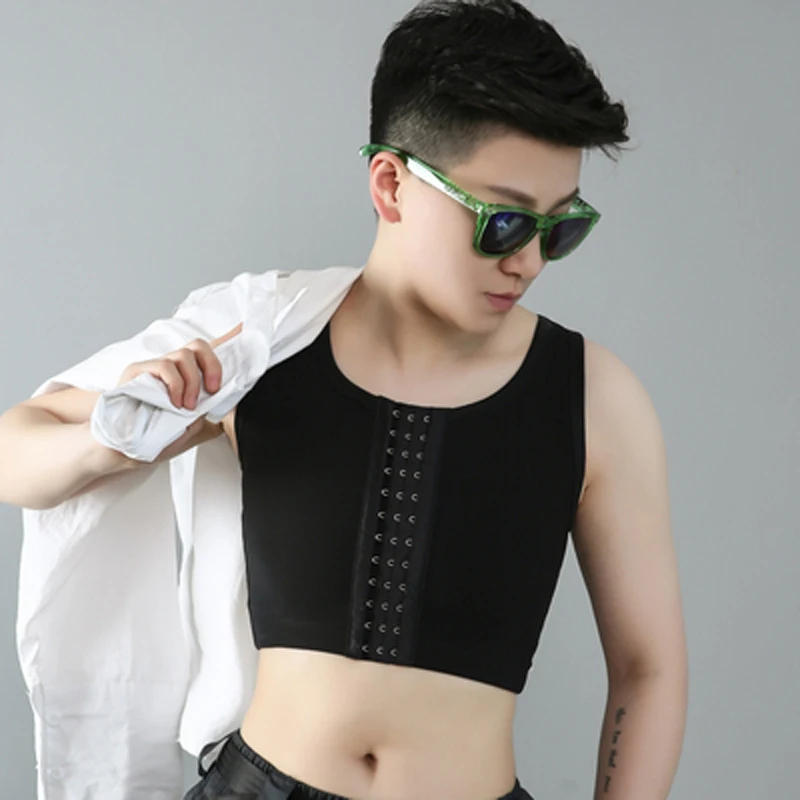 HaleyChan Женский корсет нижнее белье Trans Les для лесбиянок Tomboy передний 3 ряда крючок