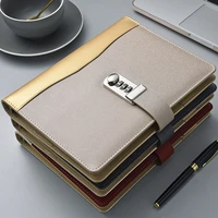 a5 loose leaf notebook password book with lock creative school office supplies stationery personal diary journal cover planner