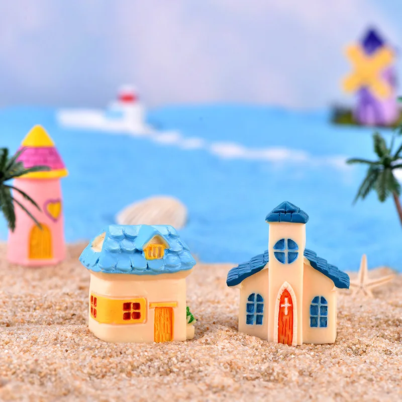 5 шт./лот мини Фея садовый домик Миниатюрные фигурки украшения микро пейзаж смолы