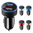 Автомобильное зарядное устройство с двумя USB-портами, 3,1 А, 12-24 В