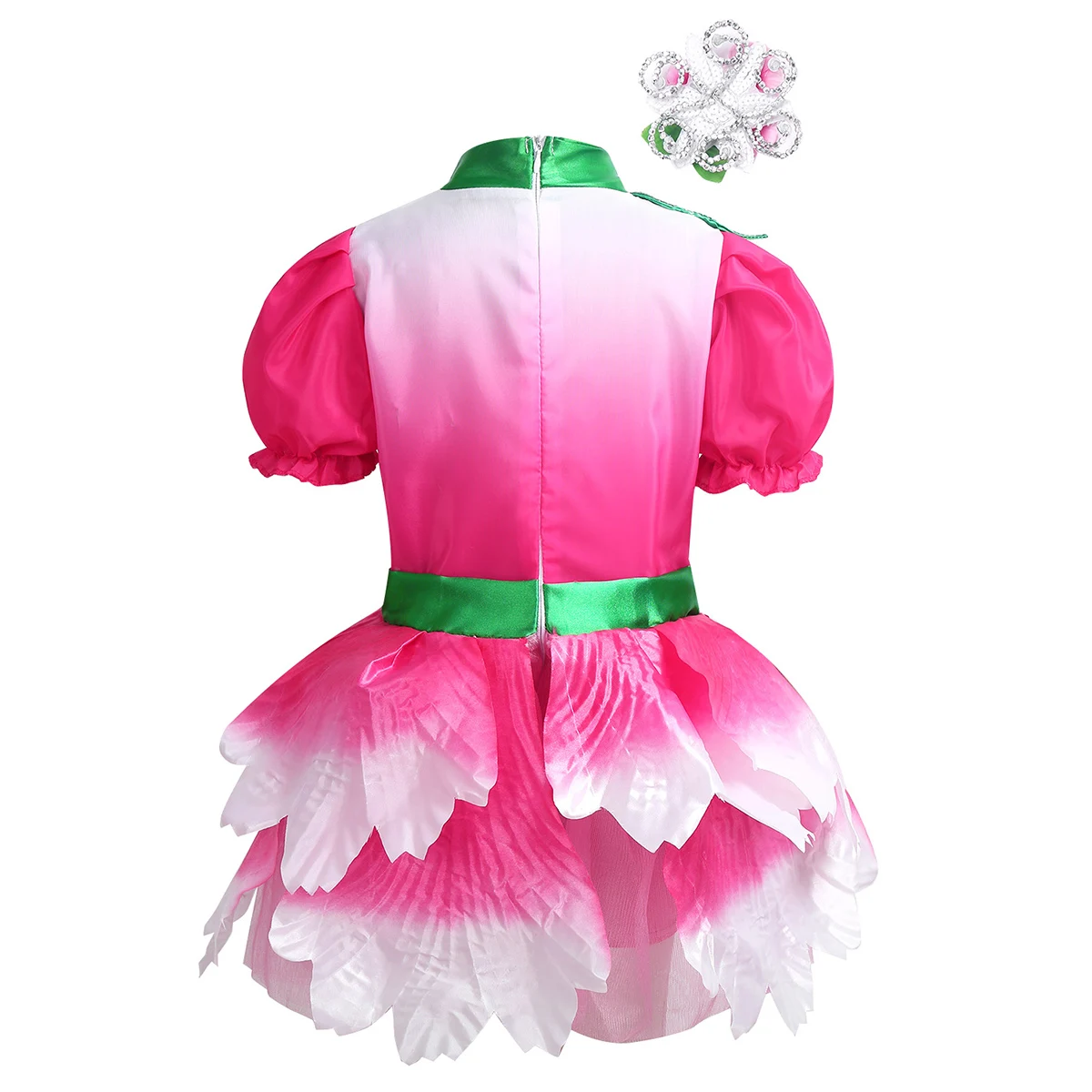 Детское Сетчатое балетное платье пачка с короткими рукавами и объемным цветком