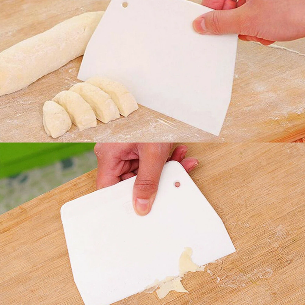 2020 трапециевидный пластиковый скребок белый для теста резак торт выпечки