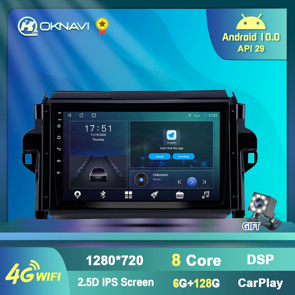 

Android 9,0 2 Din Автомобильный Радио Мультимедиа Видео DVD плеер Авто Стерео Gps карта 9 дюймов для Toyota Fortuner 2015-2018 OKNAVI