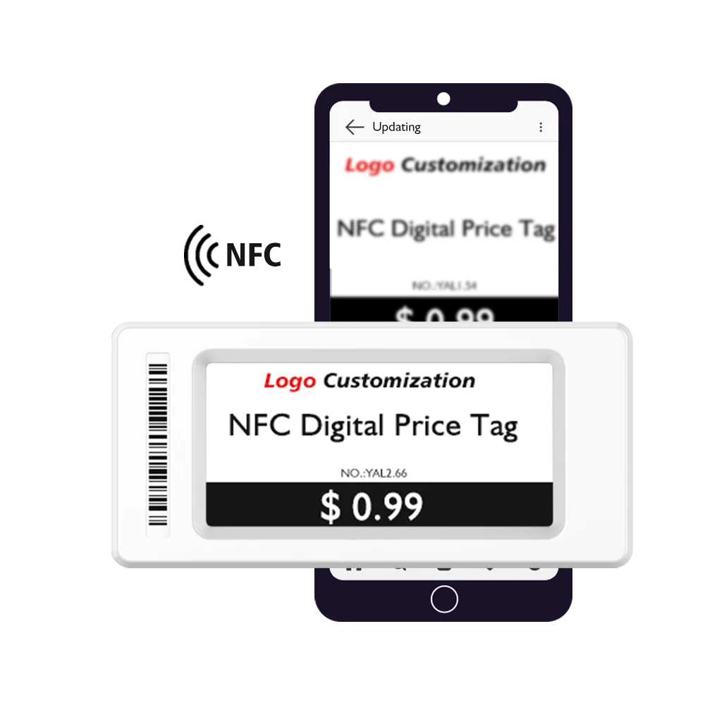 Электронный Ценник 2 66 дюйма 5 шт. Электронная карточка с дисплеем экран E-ink замена