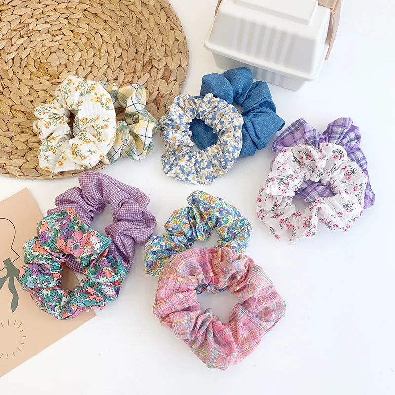 

Hairlyah Women Sweet Hair Ties Floral Hair Rope Lattice Elastic Ponytail Scrunchie Holder Headdress Accessories Fashion Hairband