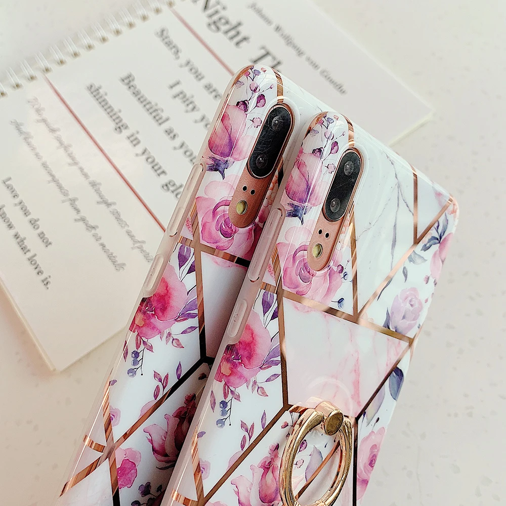 LOVECOM Ретро цветок соединение Кольцо держатель телефона чехол для Huawei P20 P30 Lite Mate 20