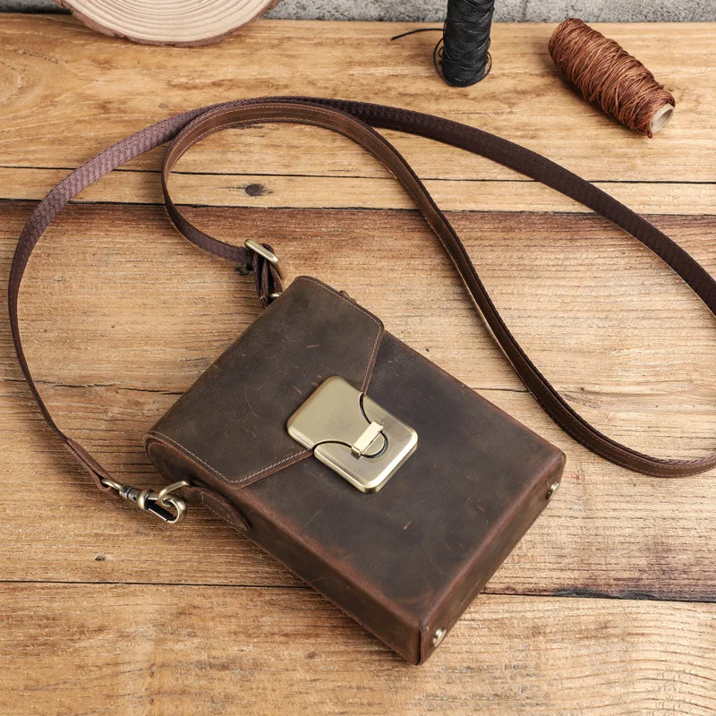 Men's Belt Bag Fanny Pack Fashion Messenger Bag Genuine Leather Bags 100% Waist Bag Men Cross Body Hand Tote Purse Card Holder