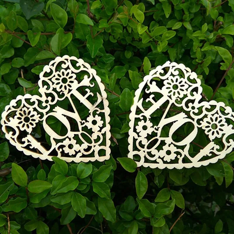 10 шт. деревянные Свадебные украшения в виде сердца | Дом и сад