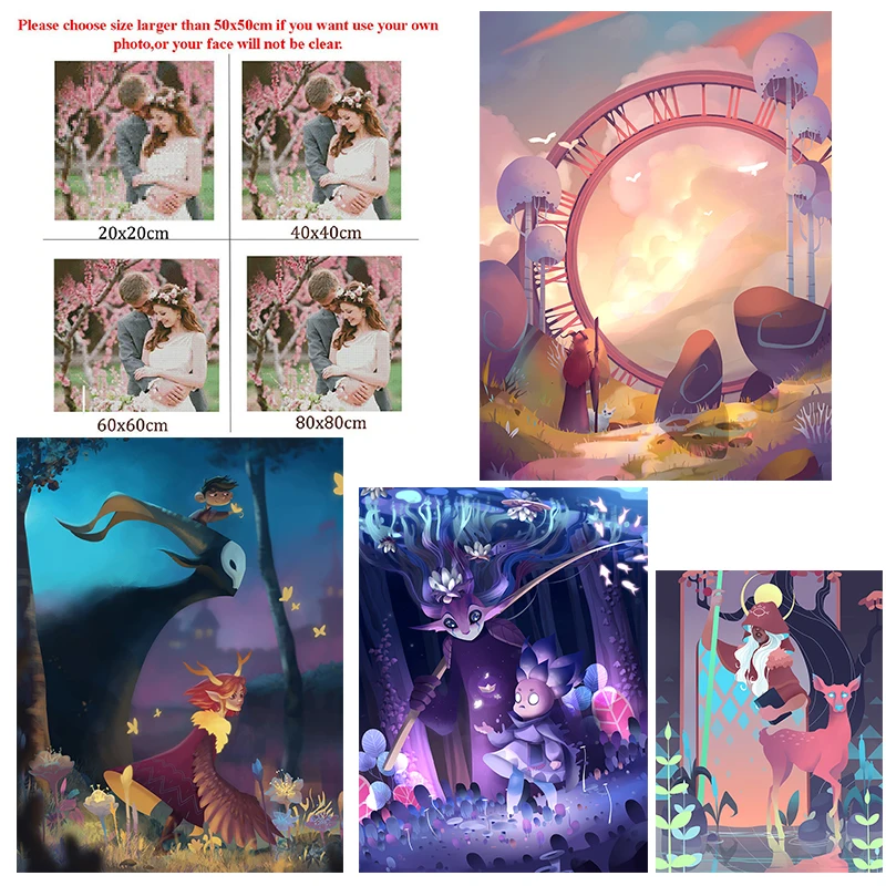 

5D алмазная живопись «сделай сам», животное, овечка, дух, Алмазная мозаика на заказ, Круглый Алмаз, полноразмерный крест, мозаика, украшение д...