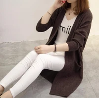 2018 winter new long design knitted women sweater female loose shrug ladies fashion casual warm hot cardigan comfortable jumper