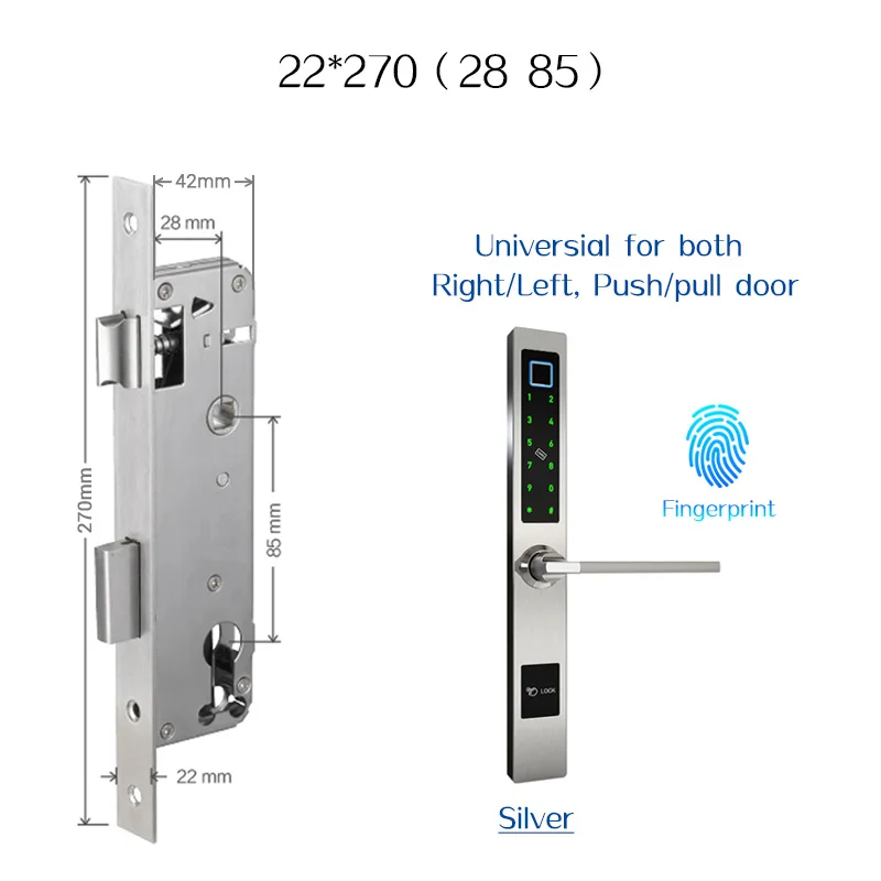 Водонепроницаемый Электронный смарт-замок в европейском стиле с Bluetooth и сканером отпечатков пальцев для алюминиевых стеклянных дверей и деревянных дверей