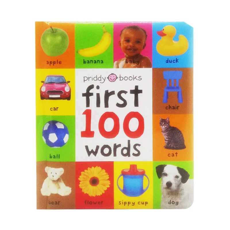 Первую очередь на английском языке 100 словами детская книга доска для обучения