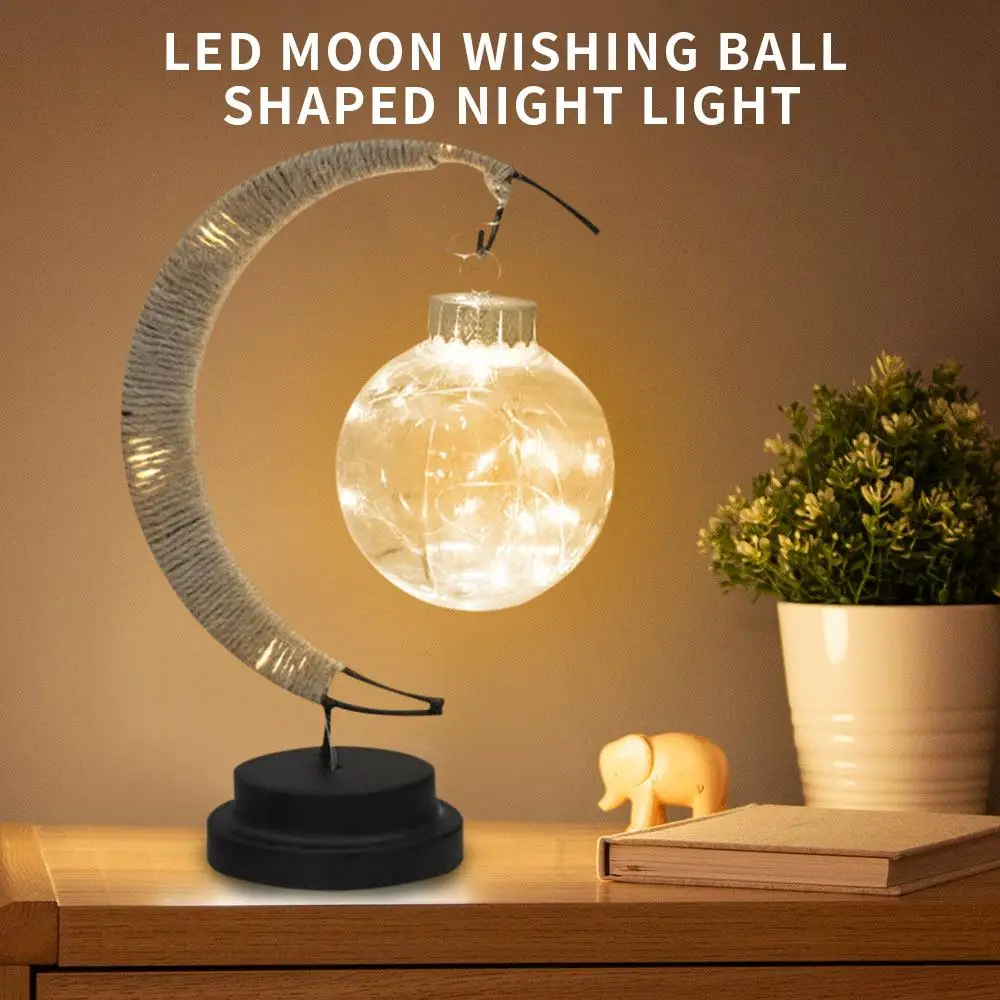 

Home Decor Moon Night Light LED Moon Light Gift Creative Personality Colorful Multicolor Battery Desk Lamp